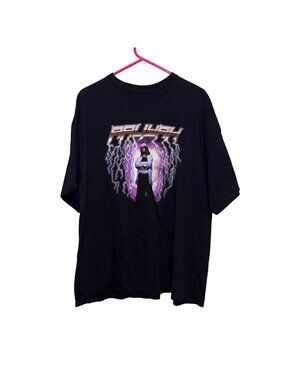 Aaliyah Graphic T-Shirt Purple Black XL 100% Cotton